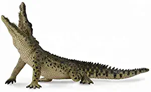 CollectA Wildlife Nile Crocodile Leaping with Movable Jaw Toy Figure - Authentic Hand Painted Model