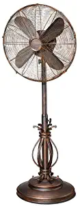 DecoBREEZE Adjustable Height Oscillating Outdoor Pedestal Fan, 18 In, Prestigious