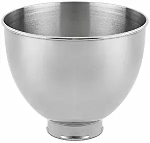 KitchenAid RK45SB Replacement 4.5 Quart Mixing Bowl for K45,K45SS,KSM90,KSM75 (Renewed)