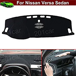 Tiantian New 1pcs Black Premium DashMat Dash Carpet Original Dash Covers Dashboard Cover Custom Fit for Nissan Versa Sedan 2011 2012 2013 2014 2015 2016 2017 2018 2019