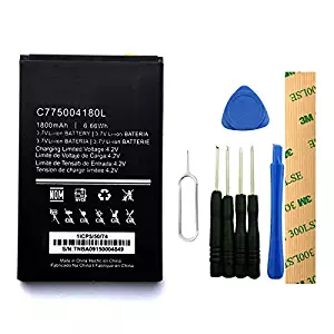 for BLU Dash M D030/ D030U/ D030L Replacement Battery C775004180L Free Adhesive Tool