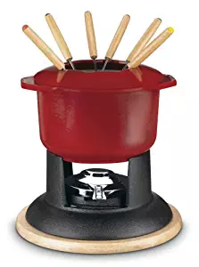 Cuisinart 7FP-16R Classic Entertaining Collection 12-Piece Cast Iron Fondue Set, Red