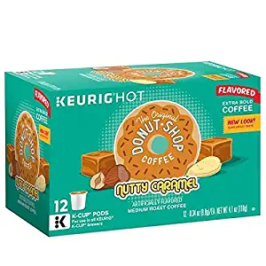 Donut Shop Nutty Caramel Coffee K-Cups, 12 Ct. Box (Retail Packaging)