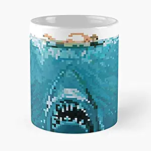 Leet Movies Film Jaws Cinema Spielberg Shark Bruce Best 11 Ounce Ceramic Coffee Mug Gift