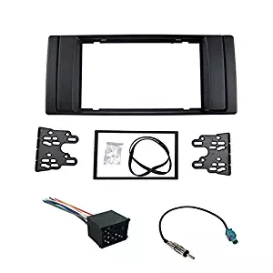 Aftermarket Radio Stereo Double Din Install Dash Kit Harness Antenna for BMW 5 Series E39 1995-2003, X5 E53 1999-2006