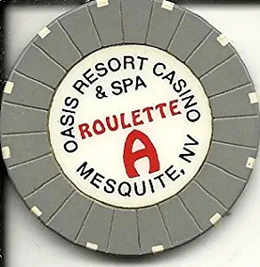 $1 oasis resort roulette casino chip mesquite nevada gray