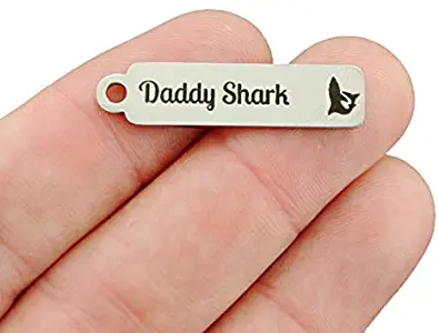 Daddy Shark Charm Stainless Steel Bar - Exclusive Line - Quantity Options - DROP578