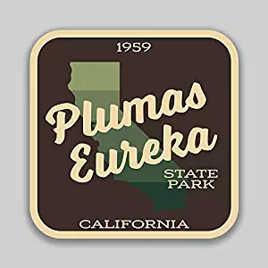 Plumas Eureka State Park California Decal Sticker | 4-Inches by 4-Inches | 5-Pack Premium Quality Vinyl Sticker | UV Protective Laminate | SP656
