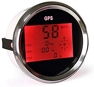 ELING Universal Digital GPS Speedometer Speedo Gauge ODO COG Trip for Car Motorcycle Truck Yacht Vessel 3-3/8'' (85mm) 9-32V