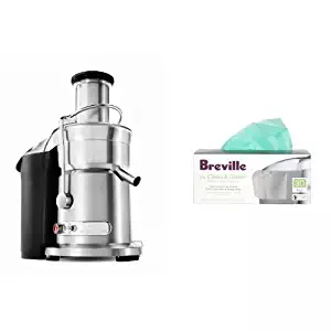 Breville 800JEXL Juice Fountain Elite Juicer and Biodegradable Pulp Bin Bags