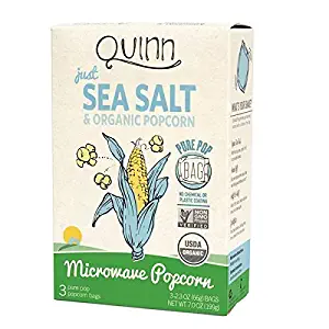 Quinn Just Sea Salt Popcorn, 7 oz (Pack of 2)