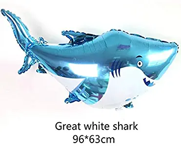 Utini Cartoon Aluminum Balloon Children's Toys Ocean Modelling Children's Day Birthday Party Scene Decoration Supplies Foil Balloons - (Color: Great White Shark)