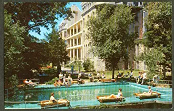 Crescent Hotel pool Eureka Springs AR postcard 1950s