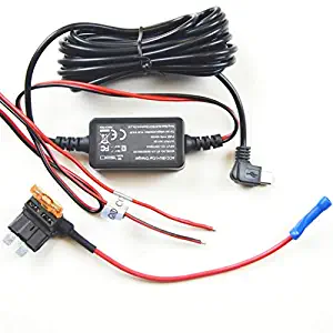 Hardwire Installation Kit + Fuse Tap for Dash Cam,Micro USB Port, Low Voltage Protection(10ft)