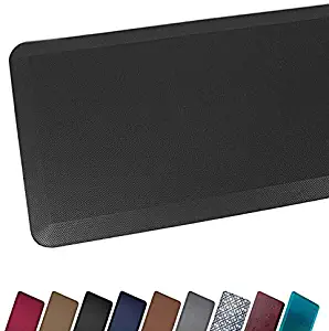 Anti Fatigue Comfort Floor Mat by Sky Mats -Commercial Grade Quality Perfect for Standup Desks, Kitchens, and Garages - Relieves Foot, Knee, and Back Pain (20x32x3/4-Inch, Midnight Black)