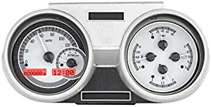 Dakota Digital 66 67 Oldsmobile Cutlass VHX Analog Dash Gauge System Silver Alloy Red VHX-66O-CUT-S-R