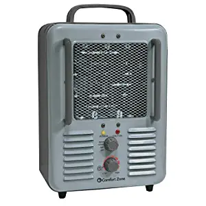 Comfort Zone CZ798 1500 Watt 3-Prong Milkhouse Utility Heater, Grey