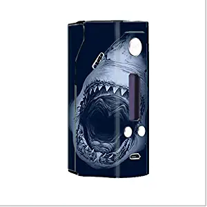 Skin Decal Vinyl Wrap for Wisemec Reuleaux RX200 Vape Mod / Shark attack