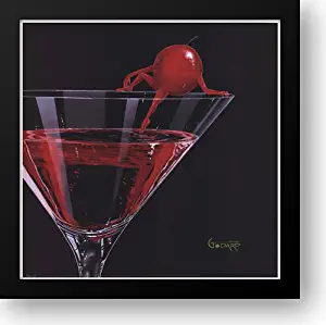 Cherry Cosmo 16x16 Framed Art Print by Godard, Michael