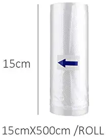 PNBHP Household Food Saver Vacuum Bag Storage Bags Machine Film Sealer Vacuum Packer Saran Wrap Food Fresh Long Keeping 1 Roll (Color : 15cm)