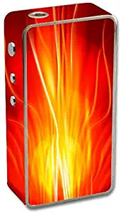 Decal Sticker Skin WRAP Sticker Skin Print Zero Nic Vape Red Colored Vapor Flames Printed Design for SnowWolf 200W