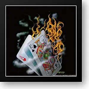Burning Blackjack 16x16 Framed Art Print by Godard, Michael