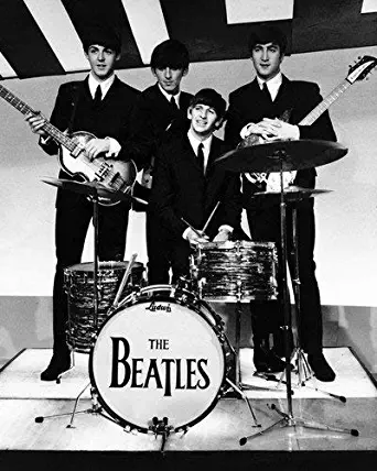 The Beatles classic pose early 1960's with drums & guitars 16x20 Poster