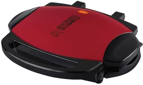 George Foreman GRP46R 72-Square-Inch Grill with Nonstick Removable Plates, Red