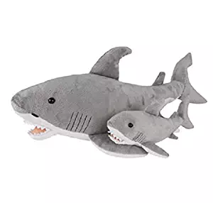Birth of Life Great White Shark with Baby Plush Toy 23" Long