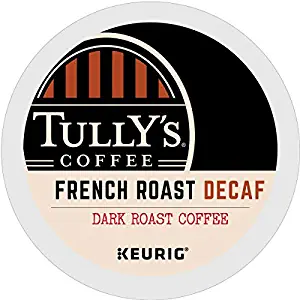 Tully's Coffee Decaffeinated French Roast, 24-Count K-Cups for Keurig Brewers (Pack of 2)