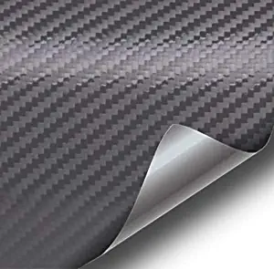 VViViD XPO Dark Grey Carbon Fiber Car Wrap Vinyl Roll with Air Release Technology (6ft x 5ft (Hood, Roof or Trunk Wrap Kit))