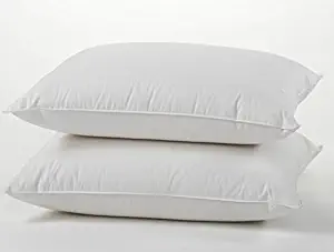 East Coast Bedding Premium Quality European 800 Fill Power White Goose Down Pillow Set – 100% Luxury Cotton Sateen Shell – Set of Two Pillows (King)