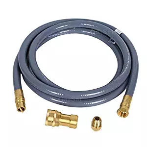 GasSaf 10 Feet 1/2" ID Natural Gas and Propane Gas Quick Connect Hose Kit -Quick Disconnect Gas Connect with 1/2 Female Pipe Thread X 1/2 Female Swivel Flare-CSA Certified