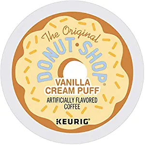 The Original Donut Shop Keurig Single-Serve K-Cup Pods,Vanilla Cream Puff, Medium Roast Coffee, 12 count -Pack of 6, (72 Count)