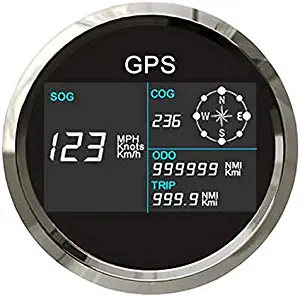 ELING Digital GPS Speedometer LCD Speed Gauge Odometer Course 85mm Overspeed Alarm Mileage Adjustable 7 Backlights