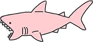 MR3Graphics Magnet Pink Shark Magnetic Car Sticker Decal Bumper Magnet Vinyl 5"