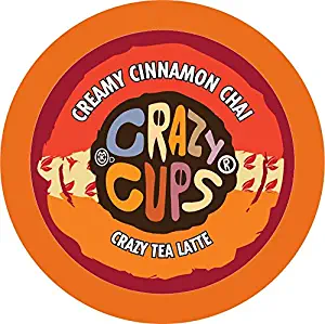 Crazy Cups, Chai Tea Latte, for the Keurig K Cups Coffee 2.0 Brewers, Chai Latte , 22 Count (Creamy Cinnamon Chai)