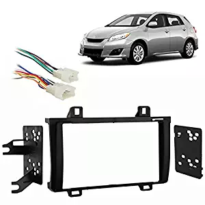 Fits Toyota Matrix 2009-2010 w/o NAV Double DIN Harness Radio Install Dash Kit