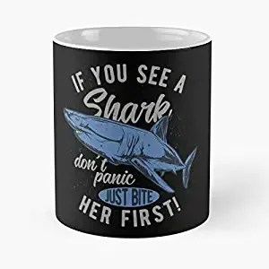 If You See A Shark Don't Panic Classic Mug - Apocalypse Phone Case Glass, Glowing For All Iphone, Samsung Galaxy-leinstudio