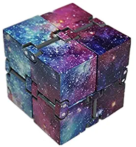 EVERMARKET Infinity Fidget Cube for Kids and Adults, Stress and Anxiety Relief Cool Hand Mini Kill Time Toys Infinite Cube for Add, ADHD (Galaxy Space)