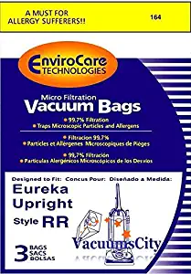 Eureka Upright Vacuum Cleaner Micro Filter Type RR Bags 3 Pk Generic Part # 164