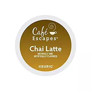 Cafe Escapes, Chai Latte Tea Beverage, Single-Serve Keurig K-Cup Pods, 48 Count (2 Boxes of 24 Pods)