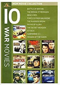 War Movies 10-Pack: (The Battle of Britain / Bridge at Remagen / Beach Red / Force 10 from Navarone / The Mckenzie Break / and more)