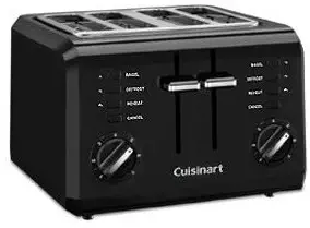 Cuisinart CPT-142BK 4-Slice Compact Toaster-Black (Renewed)