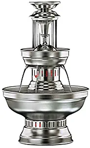 Apex Fountains 3-Tier Silver Anodized Commercial Party Beverage Fountain With Waterfall (SNT213-AL)