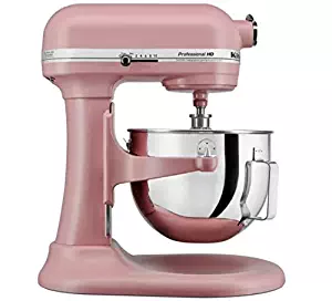 KitchenAid Professional Lift Mixer RKG25H0XDR, 5 Quart Bowl, Dried Rose Pink Bubblegum Matte, (Certified Refurbished)