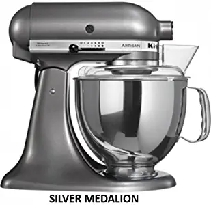 220 Volt Overseas KitchenAid 5 Qt. 4.7 Liters Artisan Mixer KSM150 Stand Mixer (Medallion Silver)
