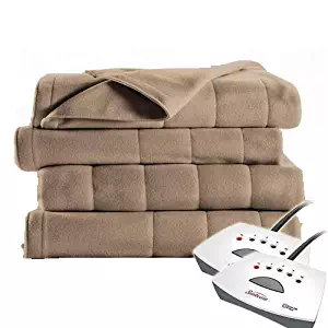 Sunbeam Electric Blanket Royal Dreams Quilted Fleece Queen Mushroom