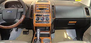 FORD EDGE INTERIOR BURL WOOD DASH TRIM KIT SET 2007 2008 2009 2010