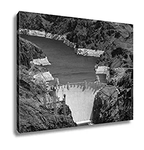 Ashley Canvas Hoover Dam, Wall Art Home Decor, Ready to Hang, Black/White, 16x20, AG5661172